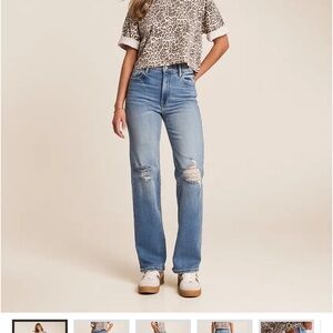 Classic Blue Straight Leg Jeans for Women